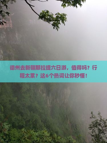 德州去新疆那拉提六日游