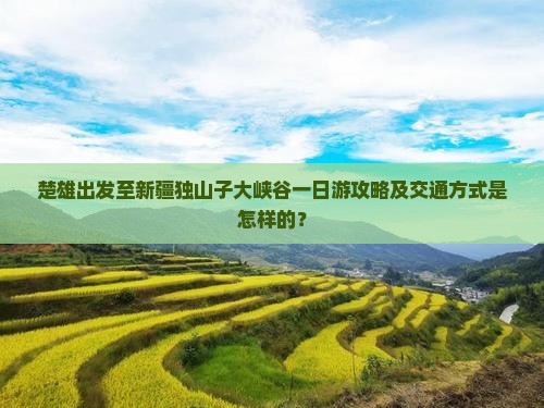 楚雄出发至新疆独山子大峡谷一日游攻略及交通方式是怎样的？