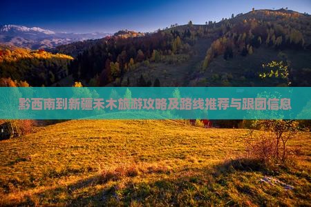 黔西南到新疆禾木旅游攻略及路线推荐与跟团信息