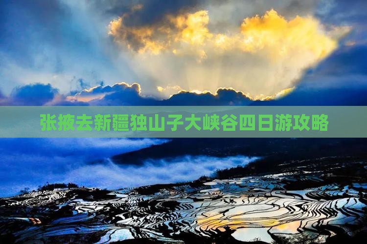 张掖去新疆独山子大峡谷四日游