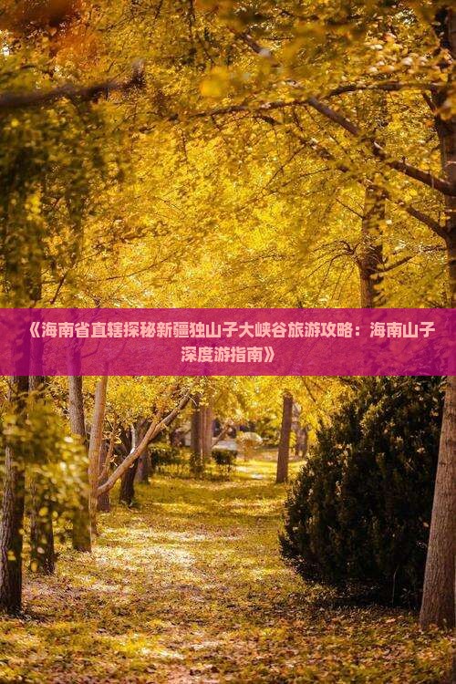 《海南省直辖探秘新疆独山子大峡谷旅游攻略：海南山子深度游指南》