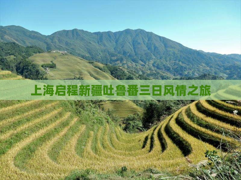 上海启程新疆吐鲁番三日风情之旅