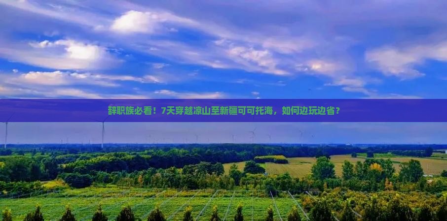 辞职族必看！7天穿越凉山至新疆可可托海，如何边玩边省？