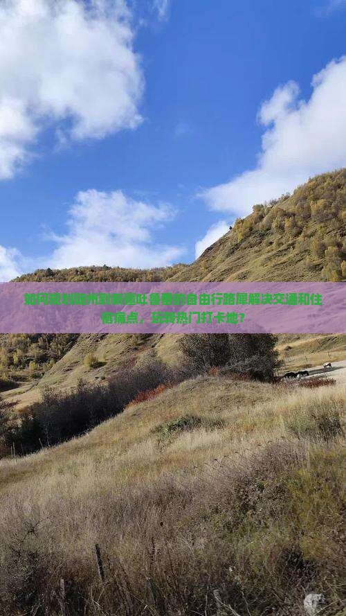如何规划随州到新疆吐鲁番的自由行路犀解决交通和住宿痛点，玩转热门打卡地？
