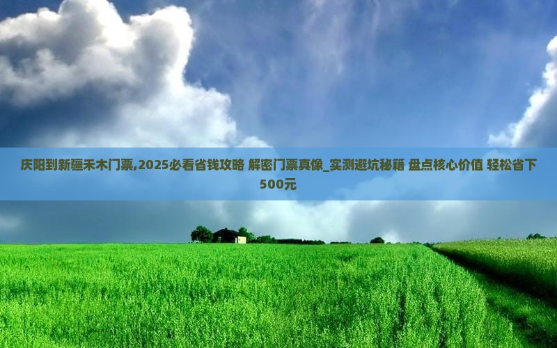 庆阳到新疆禾木门票