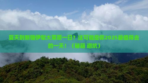 夏天到新疆伊犁大草原一日