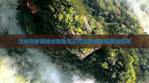 汉中到新疆喀纳斯五日游