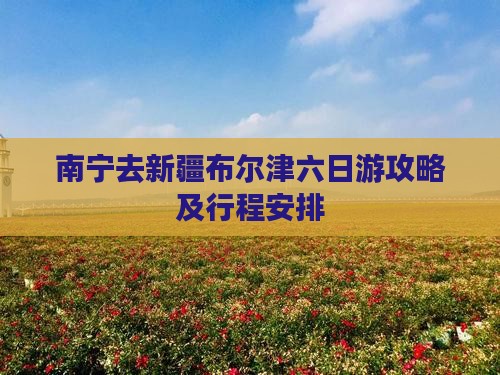 南宁去新疆布尔津六日游