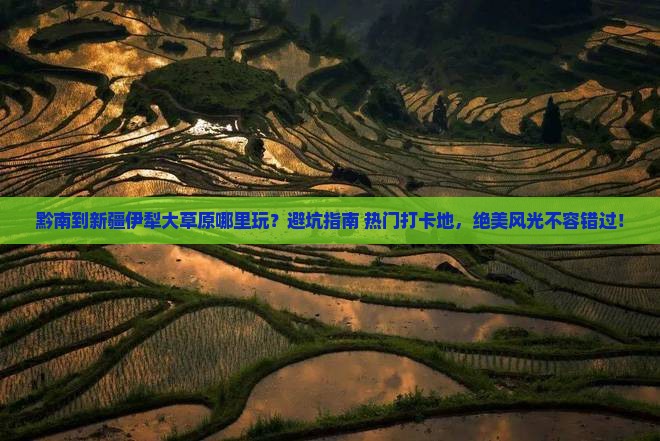 黔南到新疆伊犁大草原哪里玩