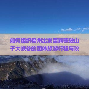 如何组织福州出发至新疆独山子大峡谷的团体旅游行程与攻略？