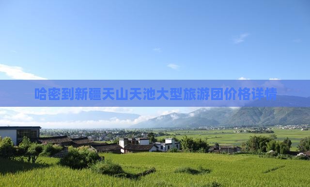 哈密到新疆天山天池大型旅游团价格详情