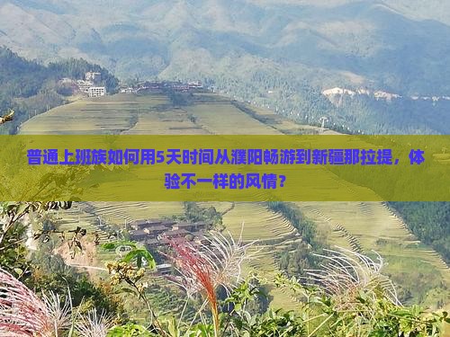 普通上班族如何用5天时间从濮阳畅游到新疆那拉提，体验不一样的风情？