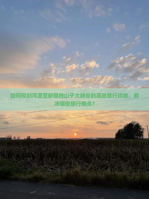 如何规划河源至新疆独山子大峡谷的高效旅行攻略，解决哪些旅行痛点？