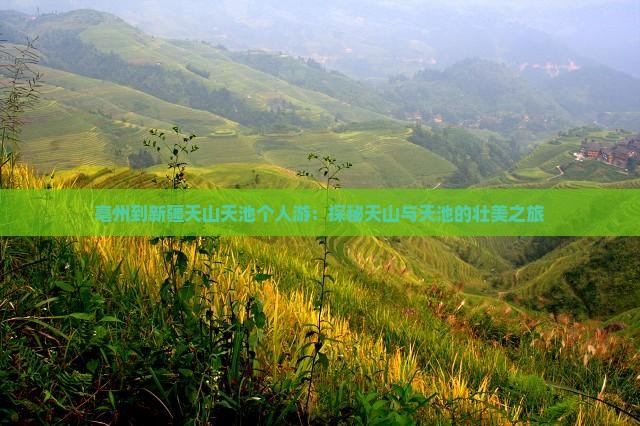 亳州到新疆天山天池个人游：探秘天山与天池的壮美之旅