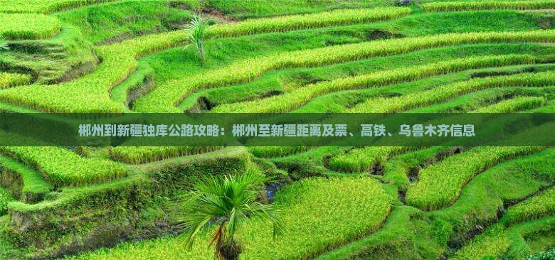 郴州到新疆独库公路攻略：郴州至新疆距离及票、高铁、乌鲁木齐信息
