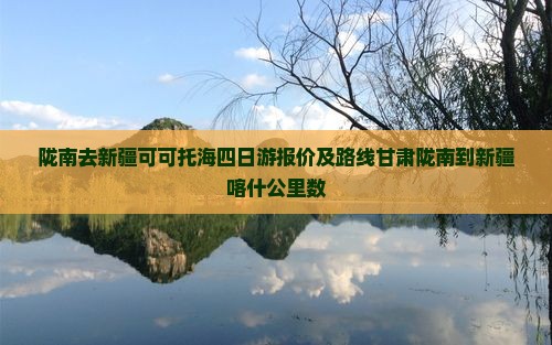 陇南去新疆可可托海四日游报价及路线甘肃陇南到新疆喀什公里数