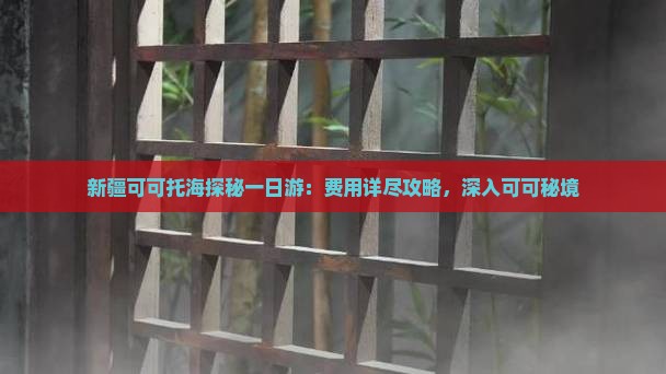 新疆可可托海探秘一日游：费用详尽攻略，深入可可秘境