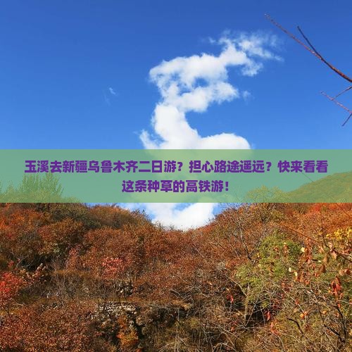 玉溪去新疆乌鲁木齐二日游？担心路途遥远？快来看看这条种草的高铁游！