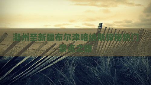 湖州至新疆布尔津喀纳斯探秘热门景点之旅