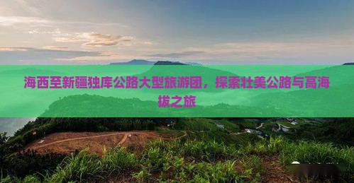 海西至新疆独库公路大型旅游团，探索壮美公路与高海拔之旅