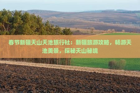 春节新疆天山天池旅行社：新疆旅游攻略，畅游天池美景，探秘天山秘境