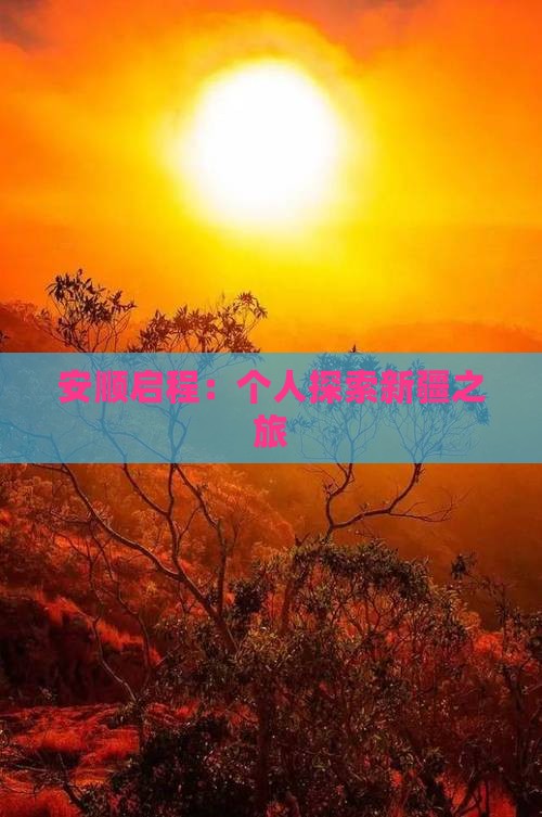 安顺启程：个人探索新疆之旅
