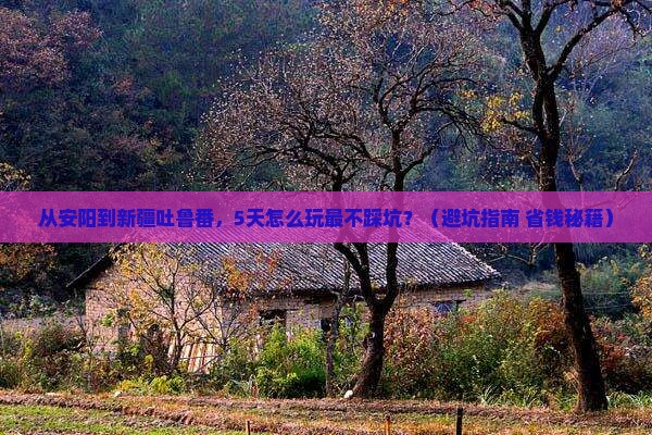 安阳到新疆吐鲁番自由行