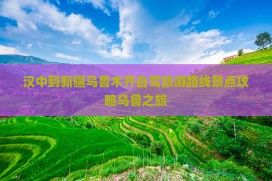 汉中到新疆乌鲁木齐旅游