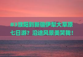 #3濮阳到新疆伊犁大草原七日游？沿途风景美哭我！