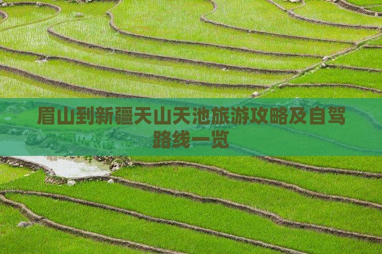 眉山到新疆天山天池旅游攻略及自驾路线一览