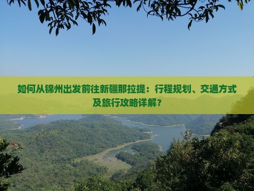 如何从锦州出发前往新疆那拉提：行程规划、交通方式及旅行攻略详解？