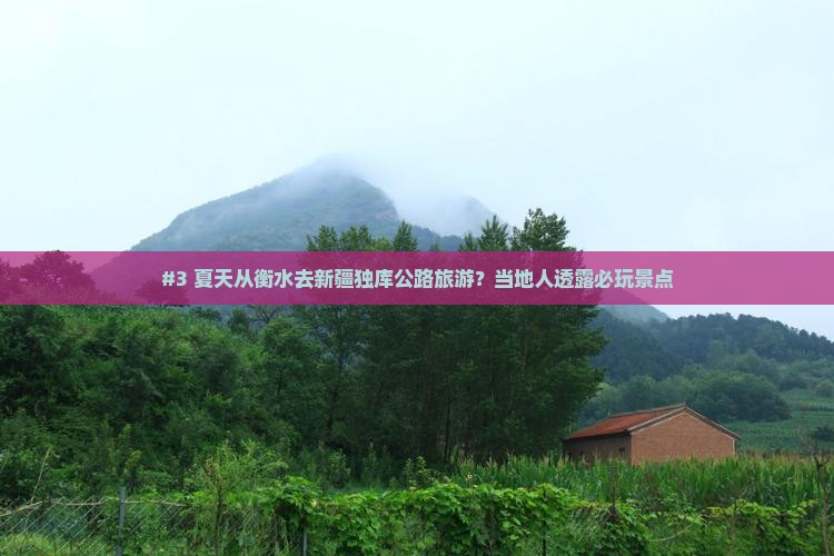 #3 夏天从衡水去新疆独库公路旅游？当地人透露必玩景点