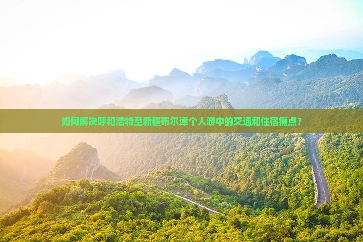 如何解决呼和浩特至新疆布尔津个人游中的交通和住宿痛点？