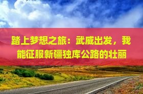 踏上梦想之旅：武威出发，我能征服新疆独库公路的壮丽风景吗？