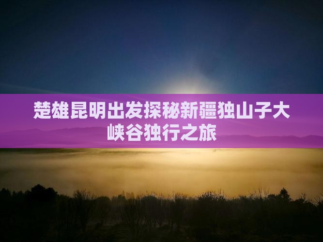 楚雄昆明出发探秘新疆独山子大峡谷独行之旅