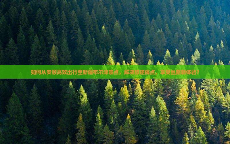 如何从安顺高效出行至新疆布尔津景点，解决旅途痛点，享受丝路新体验？