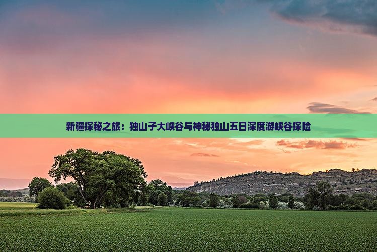 新疆探秘之旅：独山子大峡谷与神秘独山五日深度游峡谷探险