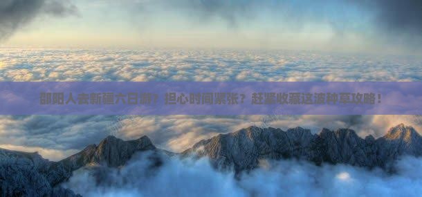 邵阳人去新疆六日游？担心时间紧张？赶紧收藏这波种草攻略！