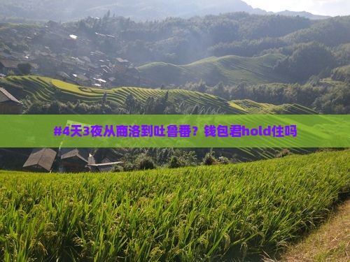 #4天3夜从商洛到吐鲁番？钱包君hold住吗