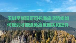玉树至新疆可可托海旅游路线如何规划才能避免高反困扰和提升游览体验？