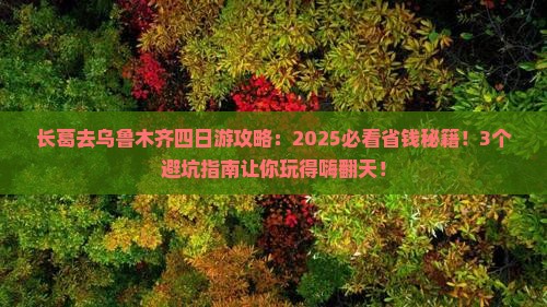 长葛去新疆乌鲁木齐四日游