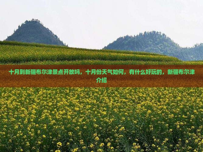 十月到新疆布尔津景点