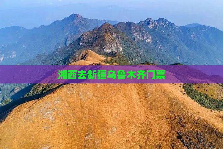 湘西去新疆乌鲁木齐门票