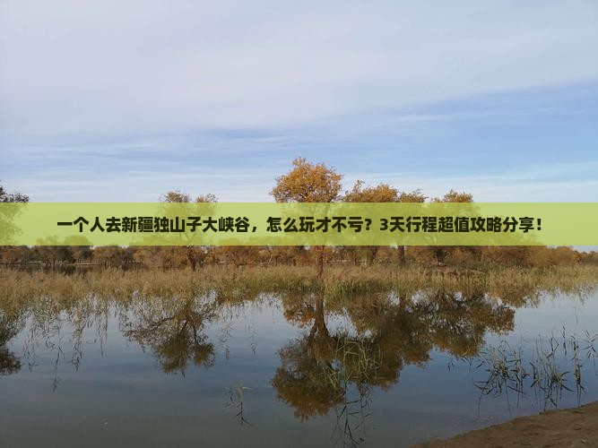 焦作去新疆独山子大峡谷个人游