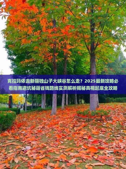 克拉玛依去新疆独山子大峡谷必去地