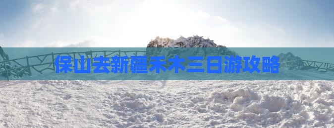 保山去新疆禾木三日游