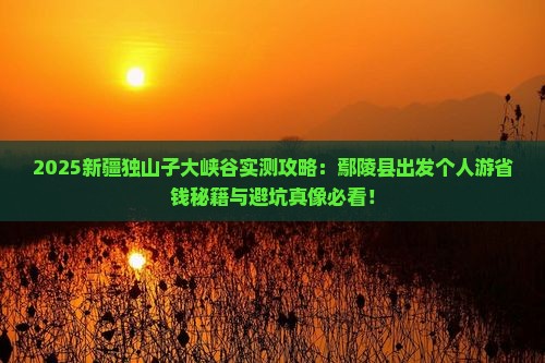 鄢陵县到新疆独山子大峡谷个人游