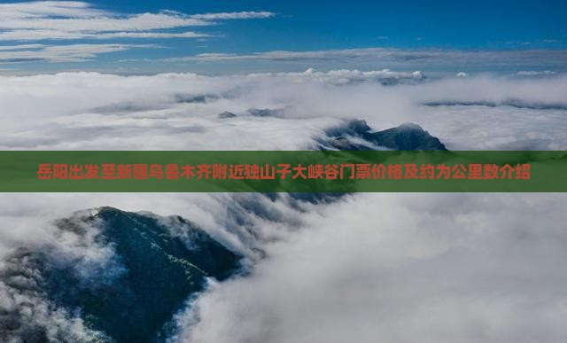 岳阳出发至新疆乌鲁木齐附近独山子大峡谷门票价格及约为公里数介绍
