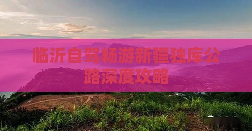 临沂自驾畅游新疆独库公路深度攻略