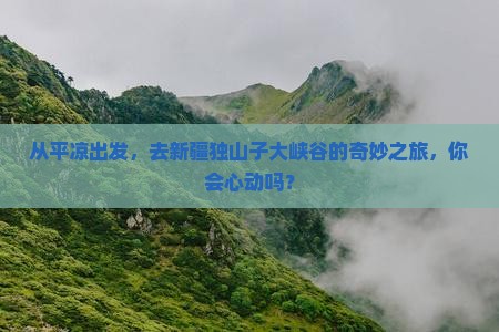 从平凉出发，去新疆独山子大峡谷的奇妙之旅，你会心动吗？
